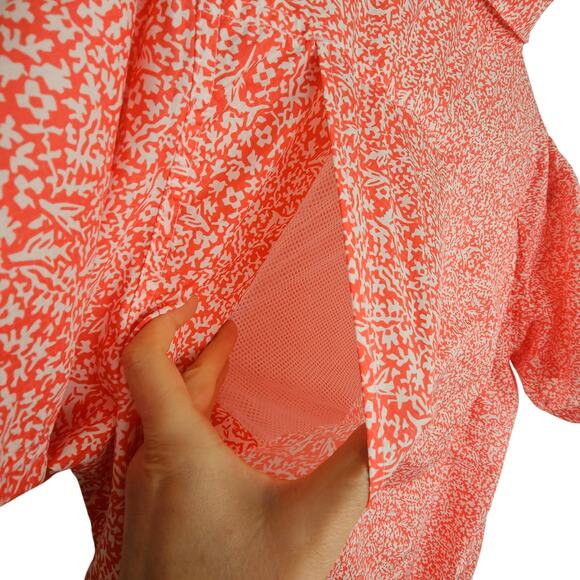 Columbia PFG Short Sleeve Vented Fishing Shirt Orange White Men L Button Front - Picture 10 of 10